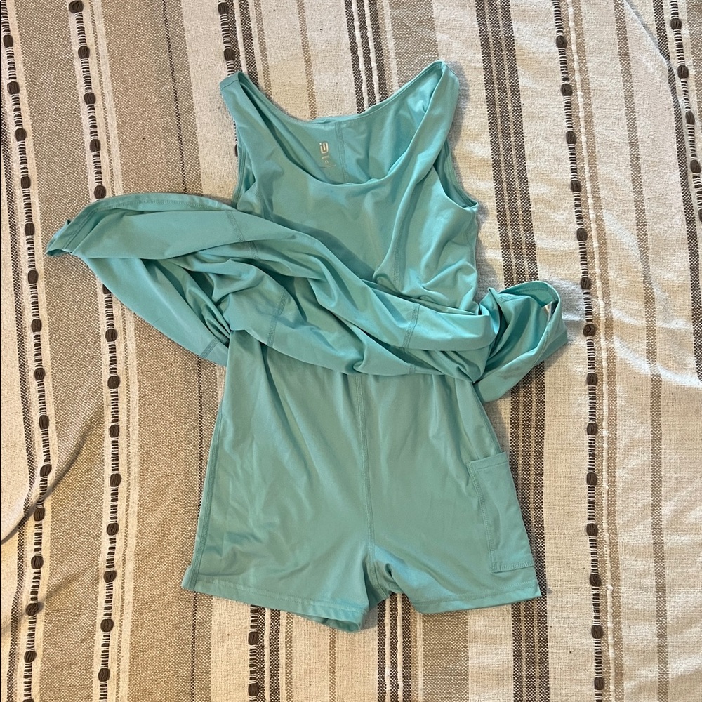 Ideology Kids Casual Dress in Aqua - Picture 3 of 5